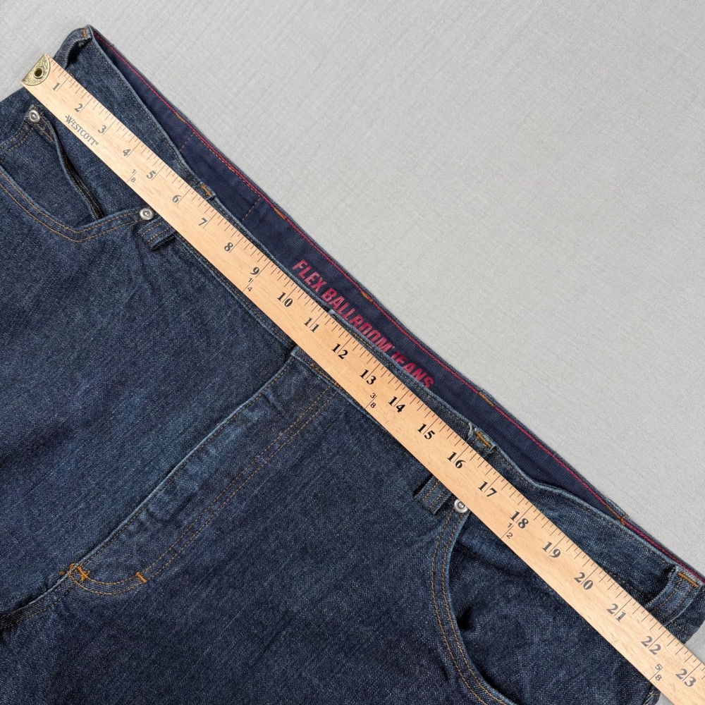 Duluth Trading Co Flex Ballroom Jeans Mens 46x30 Dark Wash Blue Stretch Denim - Picture 4 of 8